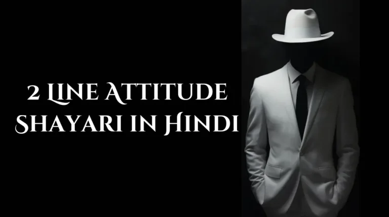 2 Line Attitude Shayari in Hindi